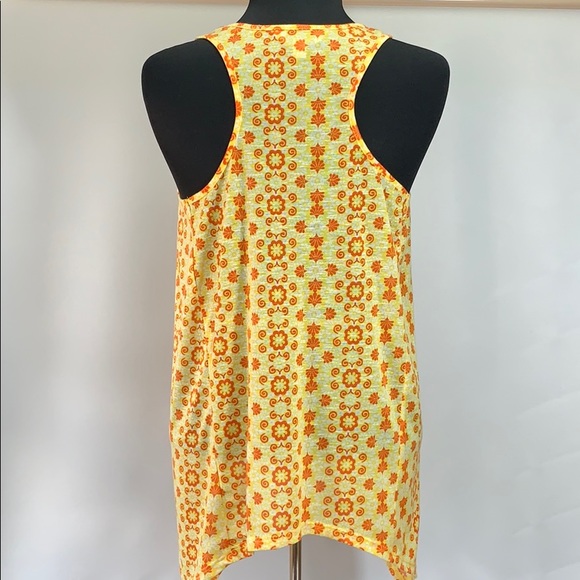 Charming Charlie Summer Boho Razorback Women’s Size L Sleeveless Yellow Tank Top - Picture 5 of 8